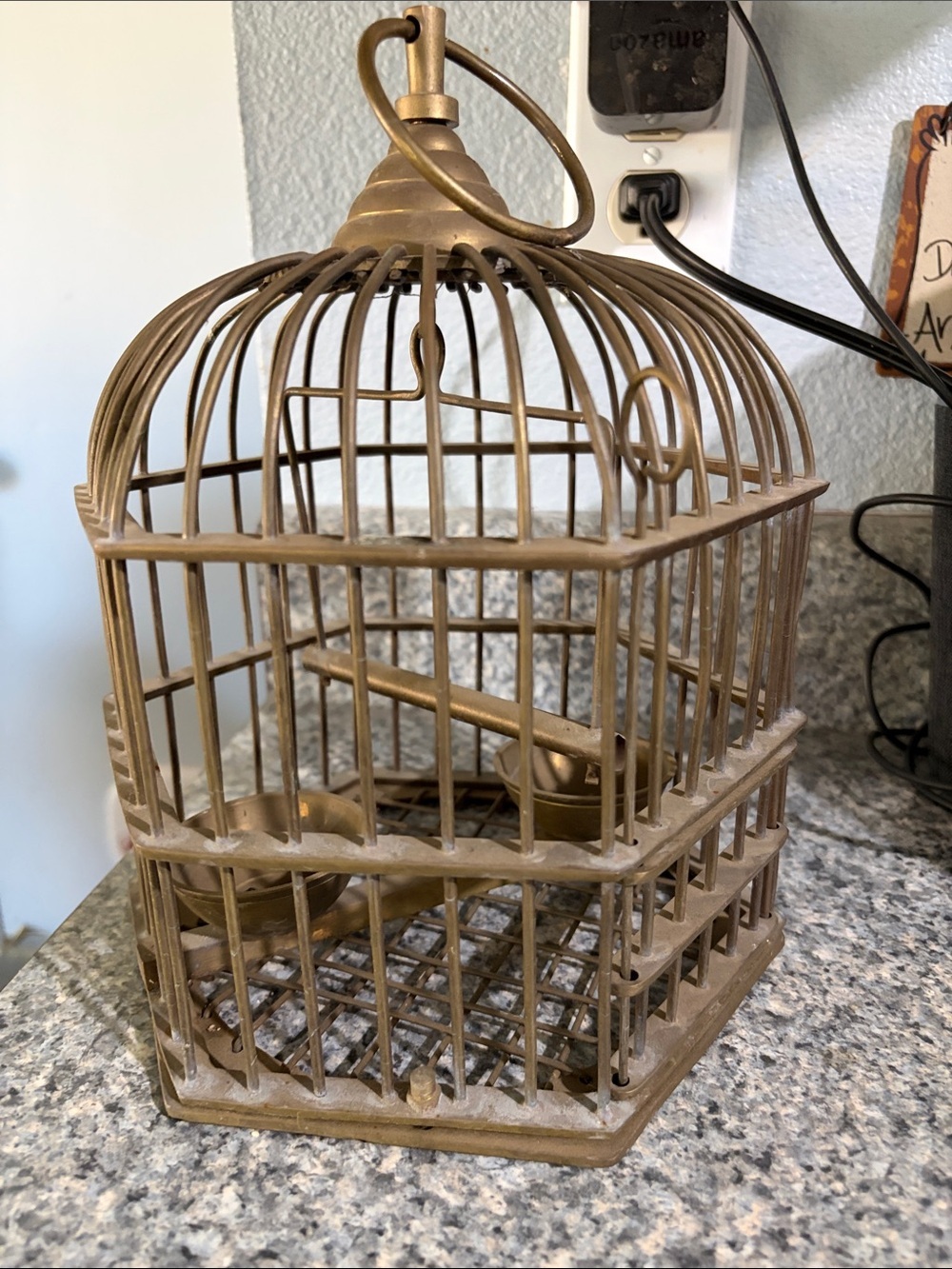 Vintage Penco Industies heavy cooper Victorian   bird cage